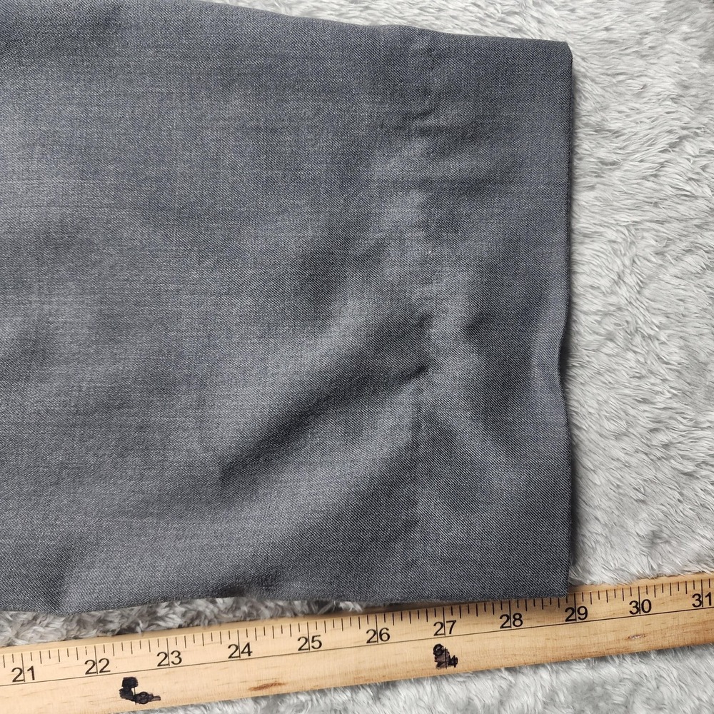 Hart Schaffner Marx Pants Mens 32x29 Gray Wool Stretch Dress Slacks (Tag‎ 34x30) - Picture 11 of 12